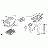 Схема узла: Воздушный фильтр (CBR125RW7/RW9/RWA) для Honda CBR125
