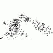 Схема узла: Заднее колесо для Honda XL600 Transalp
