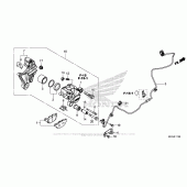Схема вузла: Задній гальмівний супорт для Honda CMX500 Rebel