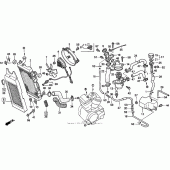 Схема вузла: Радіатор для Honda VT600 Shadow VLX Deluxe