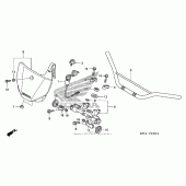 Схема вузла: Верхня траверса & Кліпон керма для Honda CRF150 CRF150F