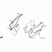 Схема узла: Боковой обтекатель для Honda XL650 Transalp