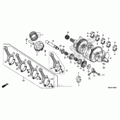 Схема вузла: Колінчастий вал & Поршень для Honda CBR1000 CBR1000RR Fireblade