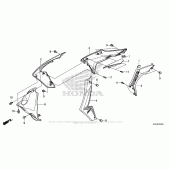 Схема узла: Кожух радиатора для Honda CRF250 CRF250L