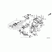 Схема вузла: Задній ліхтар (Стоп-сигнал) для Honda CTX700