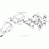Схема узла: Заднее крыло для Honda XL600 Transalp