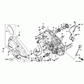 Схема узла: Right crankcase cover (2) для Honda CTX700