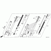 Схема вузла: Front Fork (2) для Honda VT1300 Fury