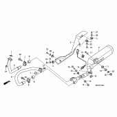 Схема узла: Выхлопная система для Honda NT700 Deauville