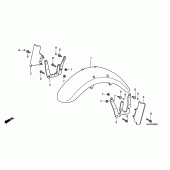 Схема вузла: Переднє крило для Honda VTX1800