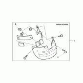 Схема вузла: Rr, mudguard extensio для Honda GL1500 F6C