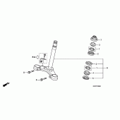 Схема узла: Рулевая траверса для Honda CBF125