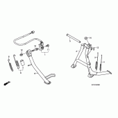 Схема вузла: Підставка для Honda XL125 Varadero