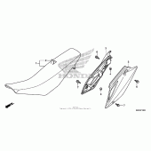 Схема вузла: Сидіння & Бічний обтічник для Honda CRF150 CRF150RB