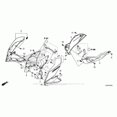 Схема вузла: Shroud + Under Cowl для Honda CB300F