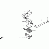 Схема вузла: Вторинний повітряний фільтр для Honda VT750 Shadow Deluxe