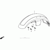 Схема вузла: Vt1100c front fender для Honda VT1100 Shadow