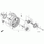 Схема вузла: Заднє колесо для Honda CBF1000