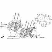Схема вузла: Картер двигуна для Honda VT125 Shadow