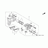 Схема вузла: Задній гальмівний супорт для Honda VTR1000 Firestorm