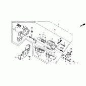 Схема узла: Задний тормозной суппорт для Honda XR250