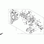Схема узла: Задний тормозной суппорт для Honda GL1500 Gold Wing Aspencade