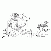 Схема вузла: Паливний бак / паливний насос для Honda CBF1000