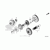 Схема вузла: Primary drive gear для Honda GL1800 Gold Wing