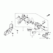 Схема вузла: Задній гальмівний супорт для Honda XR250