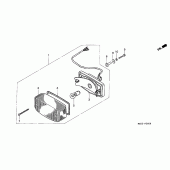 Схема узла: Задний фонарь (Стоп-сигнал) для Honda VF750 Magna