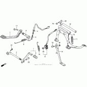 Схема вузла: Педаль (Лапка) для Honda GL1500 Gold Wing Interstate