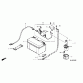 Схема узла: Battery (1) для Honda CBR900RR CBR929RR Fireblade