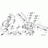 Схема узла: Верхняя траверса & Клипон руля для Honda XL650 Transalp