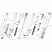 Схема узла: Вилка передней оси для Honda GL1500 Valkyrie Interstate