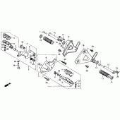 Схема узла: Подножки для Honda XL600 Transalp