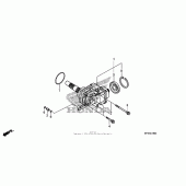 Схема вузла: Side gear case для Honda VT1300 Sabre