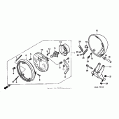 Схема вузла: Головний світло (1) для Honda VT1100 Shadow Spirit
