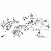 Схема узла: Топливный бак для Honda CR250