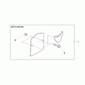 Схема вузла: Backpanel & mark для Honda VT1100 Shadow Sabre