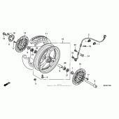 Схема узла: Передние колесо для Honda ST1300 Pan-European
