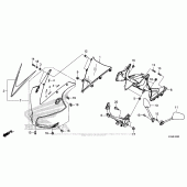 Схема вузла: Передній обтічник для Honda CBR300R