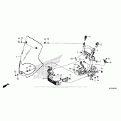Схема вузла: Windscreen для Honda CRF250 CRF250RL Rally