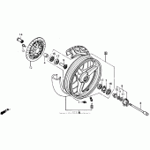 Схема узла: Переднее колесо 90 для Honda VTR250 VTR