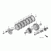 Схема узла: Сцепление для Honda SLR650