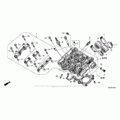Схема вузла: Головка циліндра для Honda CMX500 Rebel
