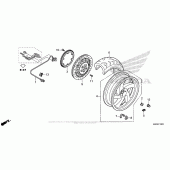 Схема вузла: Заднє колесо для Honda GL1800 Gold Wing F6B Bagger