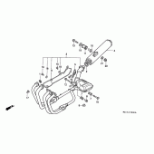 Схема вузла: Вихлопна система для Honda CB1000 CB1000F