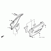 Схема вузла: Бічний обтічник для Honda XL650 Transalp