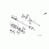 Схема узла: Копирный вал и Вилки и Вал переключения для Honda CBR600 CBR600F