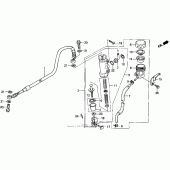 Схема вузла: Задній гальмівний циліндр для Honda XR650